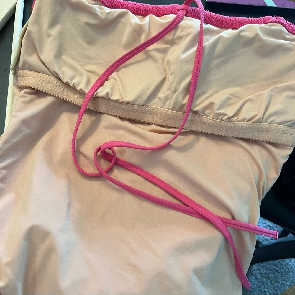 J. Crew Ruffle Bandeau One Piece with Rickrack size 4